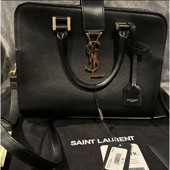 Yves Saint Laurent Bags Ysl Saint Laurent Black Cabas Monogram Bag